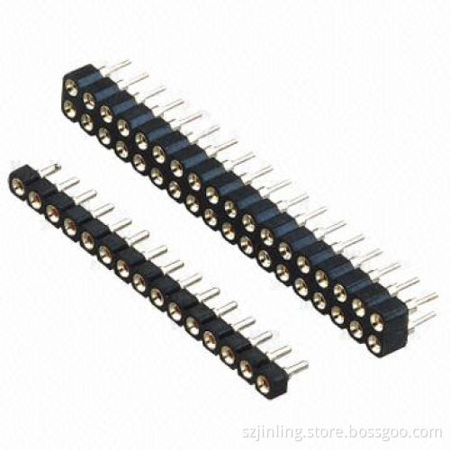 2.54mm round pin female header, straight angle, 2.92mm height